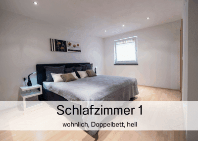 Oetztal Apartements Apartement Superior unten Schlafzimmer 1 mit Doppelbett